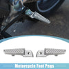 Bike Cycling Silver Tone Pair 8mm Aluminium Alloy Motorcycle Footrest Footpeg