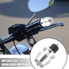 Motorcycle Silver Tone Pair Universal Motorcycle Handlebar Plugs 7/8" 22mm