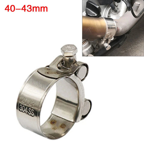 Motorcycle Stainless Steel Exhaust Pipe Clamp 40-43mm (Fits Various Models)