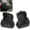 Harley Sportster Dyna Black PU Leather Saddle Bags (2004-2023)