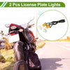 Car Motorcycle Rainproof Yellow 2 x License Plate Light Led Tag Lamp