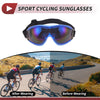 Motorcycle Colorful Lens Blue Frame PC PU Sunglasses Goggles