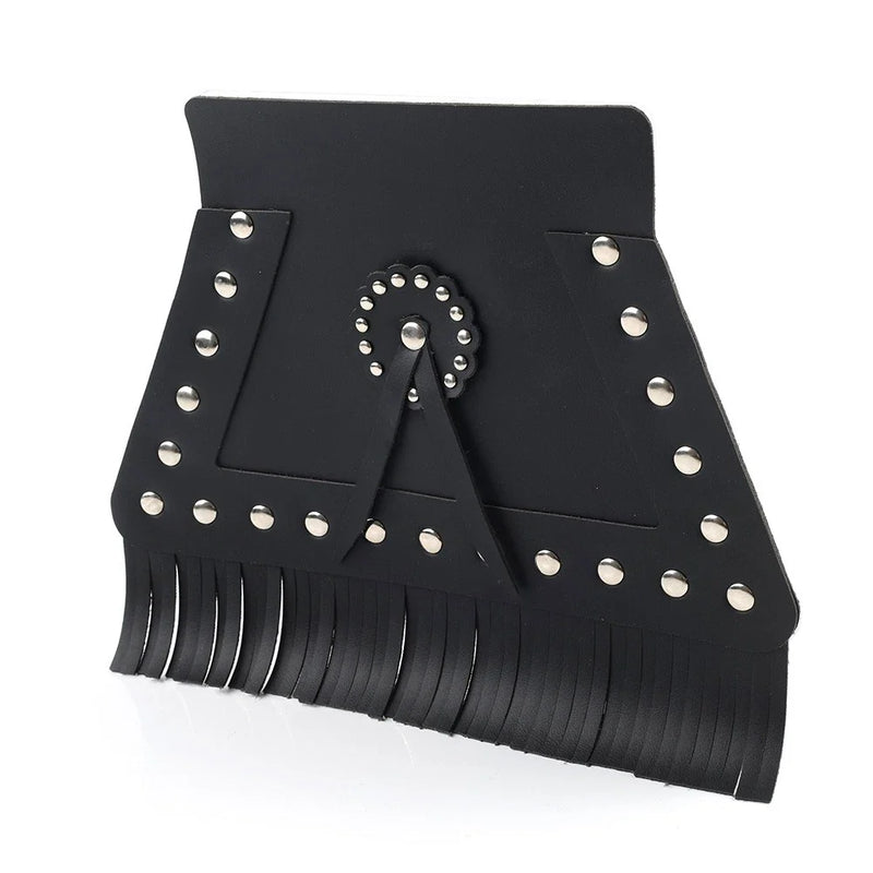 Harley PU Leather Rear Fender Mud Flap Cover with Fringe