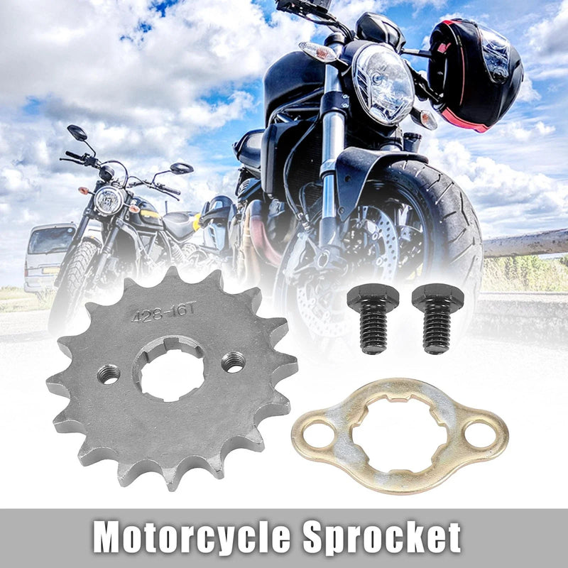 Motorcycle ATV UTV 16T 20mm Front Engine Sprocket Titanium Tone