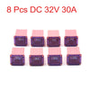 Car 8 Pcs Pink Plastic Push-in Female MINI Fuse 30A (DC 32V)