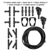 Vehicle Windscreen Washer 5M Black Hose Connectors Nozzle Pump