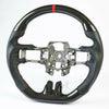 Ford Mustang Steering Wheel Red Stripe Carbon Leather (2015-2023)