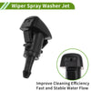 Jeep Compass (2011-2017) Black Windshield Washer Nozzle 2 x