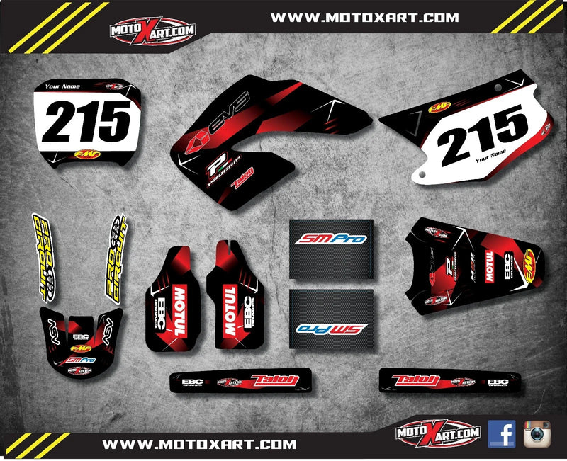Honda CR 125 250 (2000-2001) BARBED Stickers Custom Graphics Full Kit