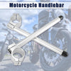 1 Pair 43mm Motorcycle Handlebar Clip Ons Universal Silver Tone