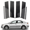 Mitsubishi Lancer Sedan (2008-2017) Black 6 x Door Window Trim Covers