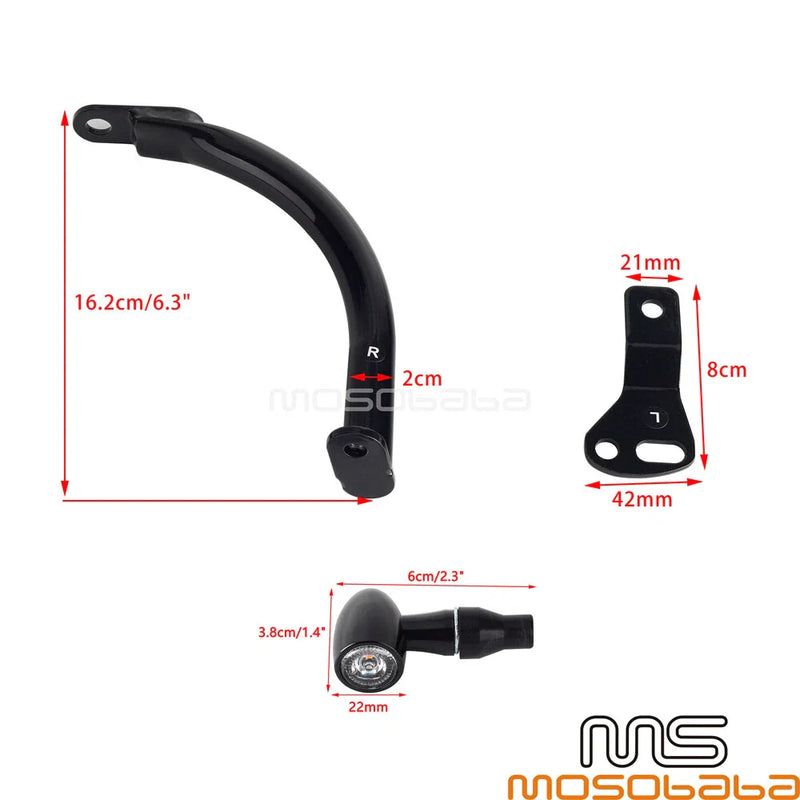 Harley Softail Low Rider LED Turn Signal Fairing Support Bar Bracket (2022-2023)