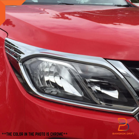 Holden Colorado Trailblazer Matte Black Headlight Lamp Cover Trim (16-23)