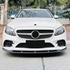 Mercedes Benz C Class W205 Carbon Look Front Spoiler Lip (2019-2021)