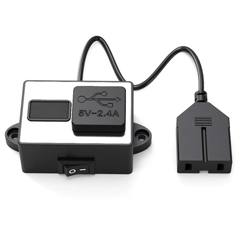 Motorcycle Battery Clamp USB Charger Dual Ports