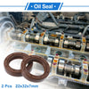 Make Model Oil Seal 22x32x7mm Rotary Shaft Seal FKM Rubber Brown 2 x