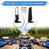 Motorcycle M8/M10 Rear View Mirrors Polygonal Handlebar Black 1 Set