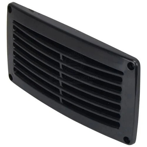 Boat / Caravan / Camper Black Plastic Tapered Edge Louvre Vent 203x103mm
