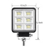 Truck SUV 48W 4-Inch Square White LED Work Light Pods