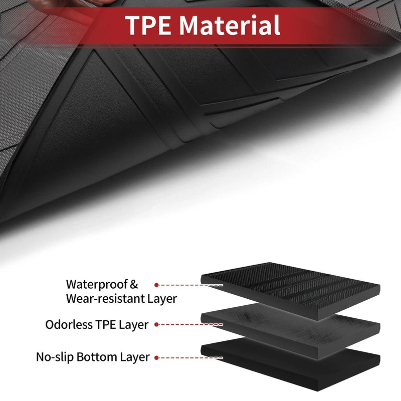 Honda Accord (2013-2017) Diamond Pattern TPE Cargo Liner Rear Trunk Mat