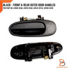 Toyota Corolla AE100 AE101 AE102 Black Outer Door Handles (1992-1998)