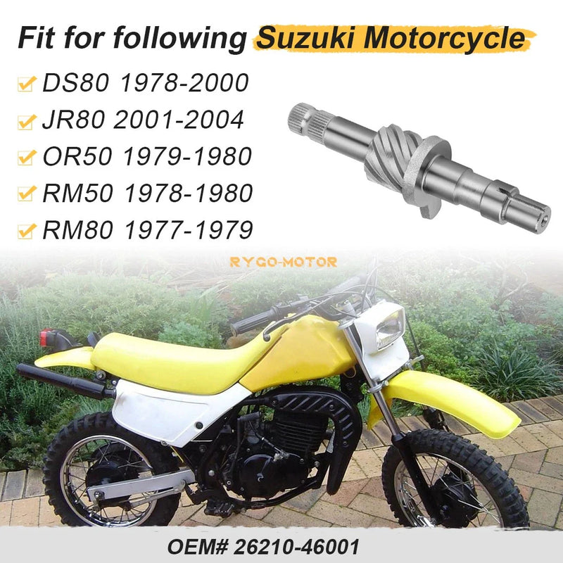 Suzuki RM80 JR80 RM50 DS80 OR50 Kickstart Shaft Assy