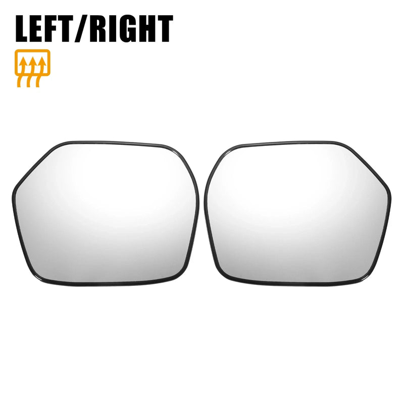 Honda CR-V Left Right White Mirror Glass Pair w/ Back Heated (2007-2011)