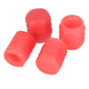 Car - Blue / Red 4 x Fluorescent Luminous Tire Valve Stem Caps