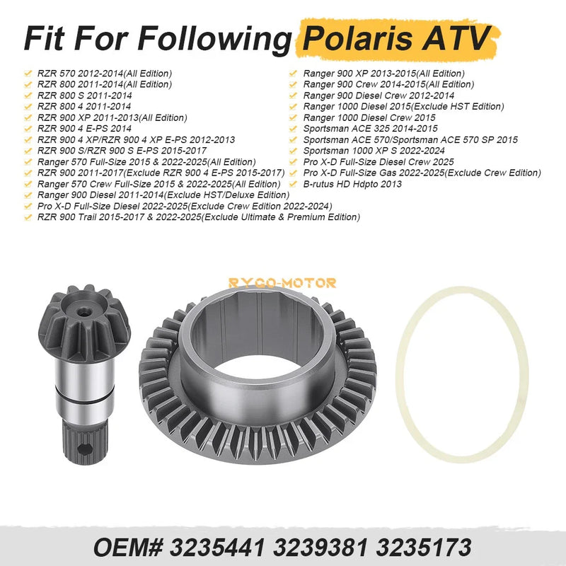 Polaris Models Ring And Pinion Gear Set