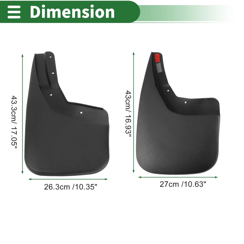Chevrolet Silverado Mud Flaps Splash Guards (2014-2018)