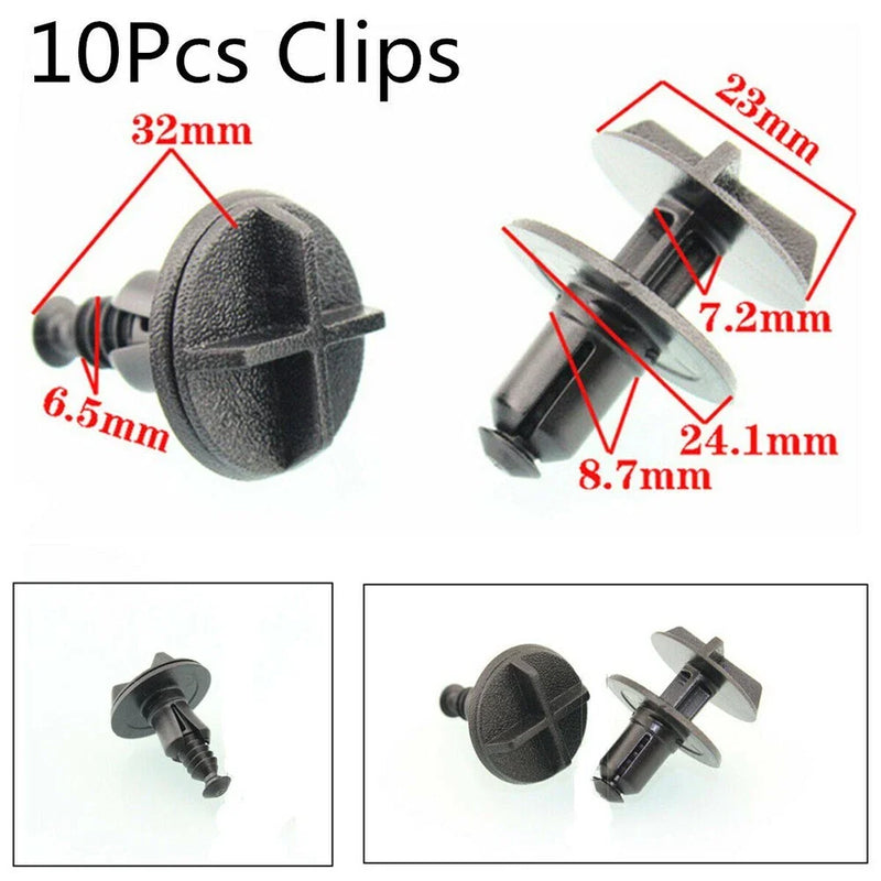 Car 10Pcs Bumper Tank Fender Plastic Fasteners Trim Clips