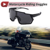 1 x Motorcycle Riding Goggles Black Tri-Acetyl Cellulose PC