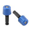 Universal Motorcycle 1in Blue Handlebar Hand Grips & End Caps