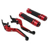 Suzuki GSXR600 GSXR1000 Red Extendable Brake Clutch Lever Grip Set
