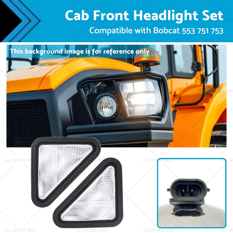 Bobcat 553 751 753 T110 T140 T180 A220 A300 Cab Front Headlight Set
