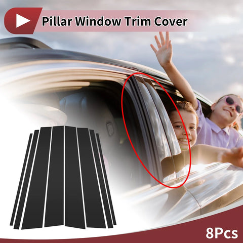 Toyota Prado 8 Pcs Car Door Pillar Window Trim (2010–2023)