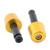 Universal Motorcycle Gold 1in Handlebar Hand Grips & End Caps