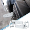 Motorcycle White 1 Pair 8mm Stainless Steel Rearset Fold Footrest Footpeg