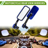 M8 Motorcycle 1 Set / Rear View Mirrors Square Shape Black Blue Aluminum Plastic /