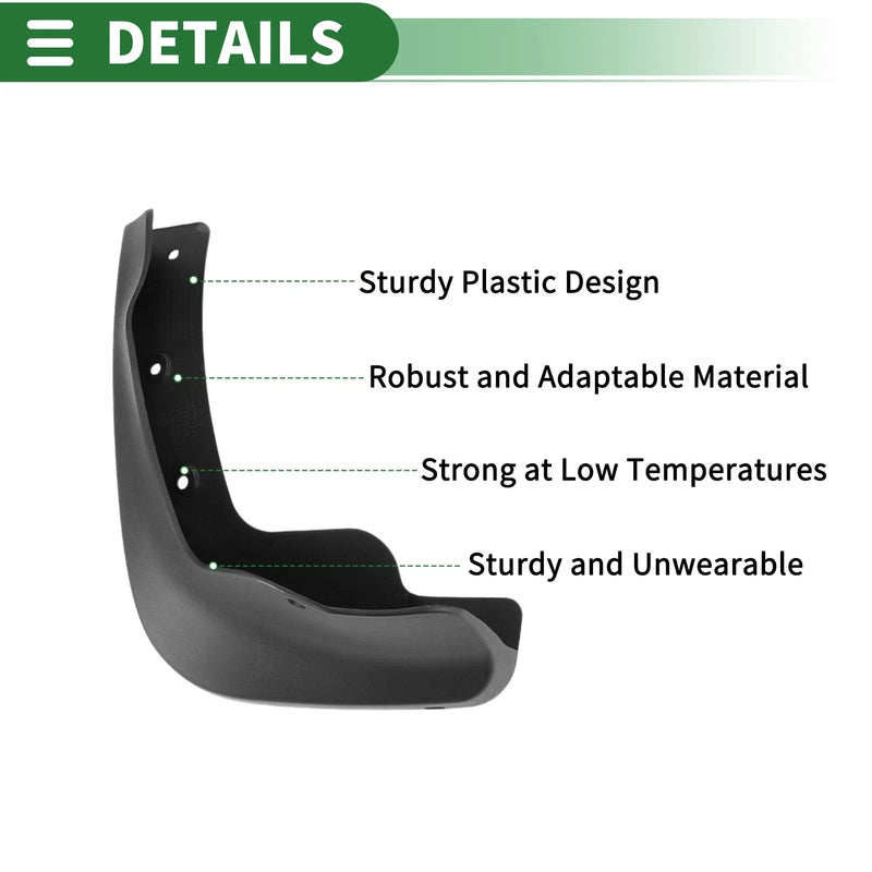 Nissan Qashqai Mud Flaps Splash Guards 1 Set (2016-2023)