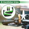 Motorcycle Handlebar Rubber Diamond Pattern Green Hand Grips Cover Kit