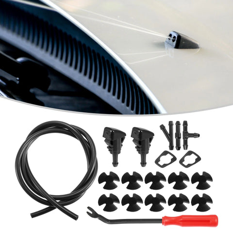 Dodge RAM with 1M Hose 1 Set Front Windshield Washer Nozzle Kit