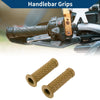7/8" 22mm Motorcycle Hand Grip Cover Handlebar Grip Rubber Light Brown