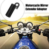 Motorcycle Rearview Mirror Handlebar Extender Holder 10mm Aluminum Alloy Black