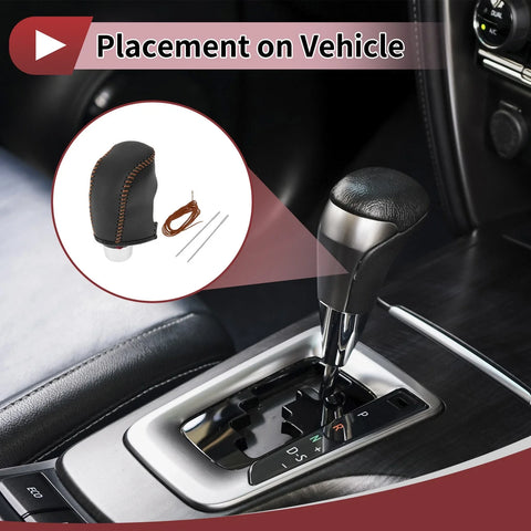 Hyundai Sonata (2011-2014) - Black Brown Car Gear Shift Knob Cover