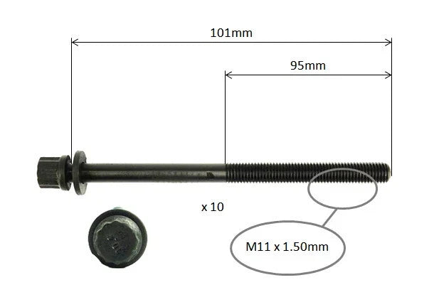 Honda CR-V CYLINDER HEAD BOLT SET (2001–2012)