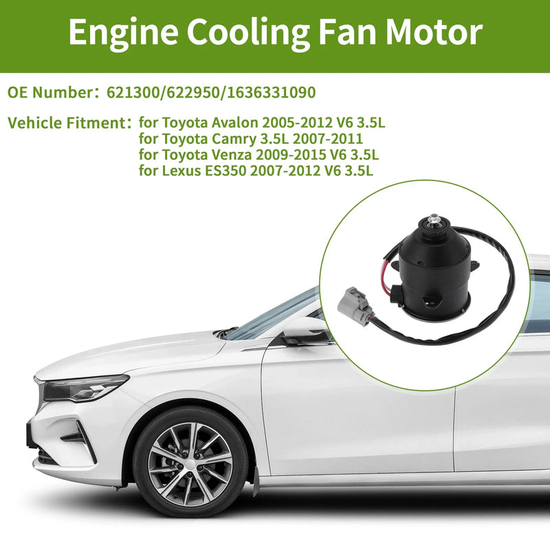 Toyota Avalon 2005-2012 V6 3.5L Radiator Fan Motor (2005-2012)