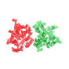 Nylon Car Door Lock Rod Clips Fasteners Rivets Red Green  24pcs