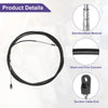 Marine Throttle Control Cable 600cm 20FT Black with Fastening Head