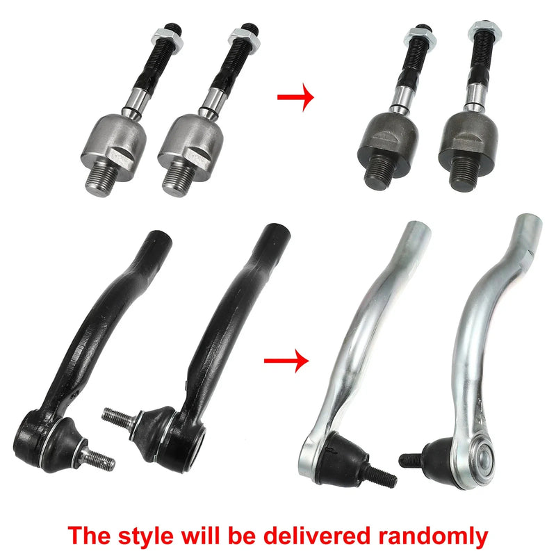 Honda Accord Acura TSX Front Inner Outer Tie Rod End Link Kit